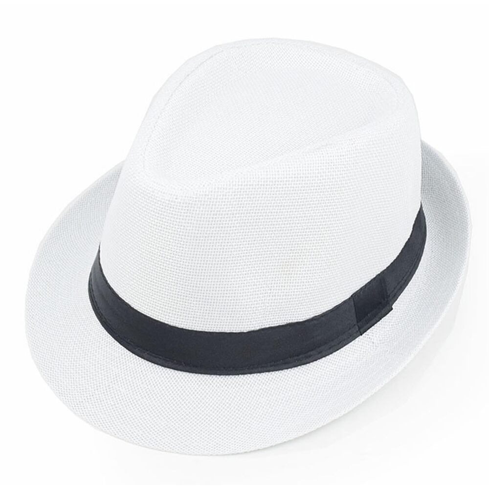 5694 Fedora Hats Short Brim Unisex Summer Beach Style 1920s Party